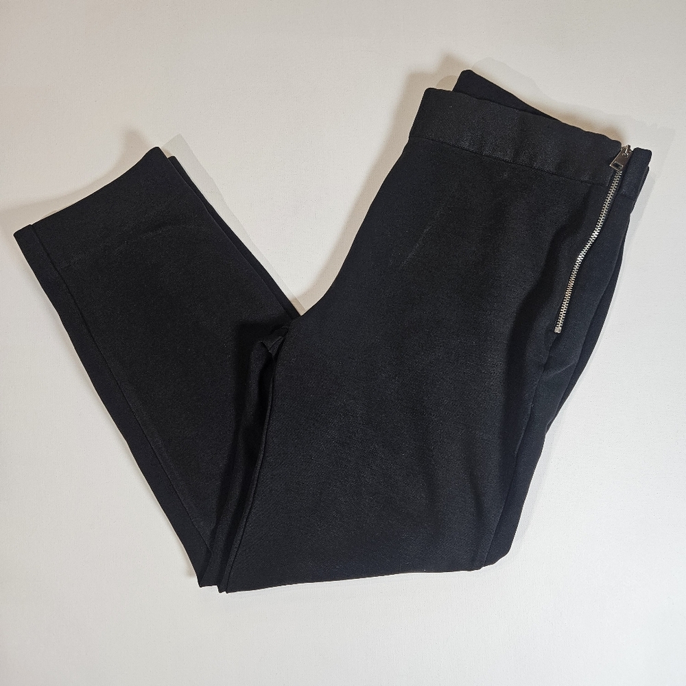 Everlane Womens Pants Size 10 Black‎ Minimalist Goth Inspired Side Zip Trousers